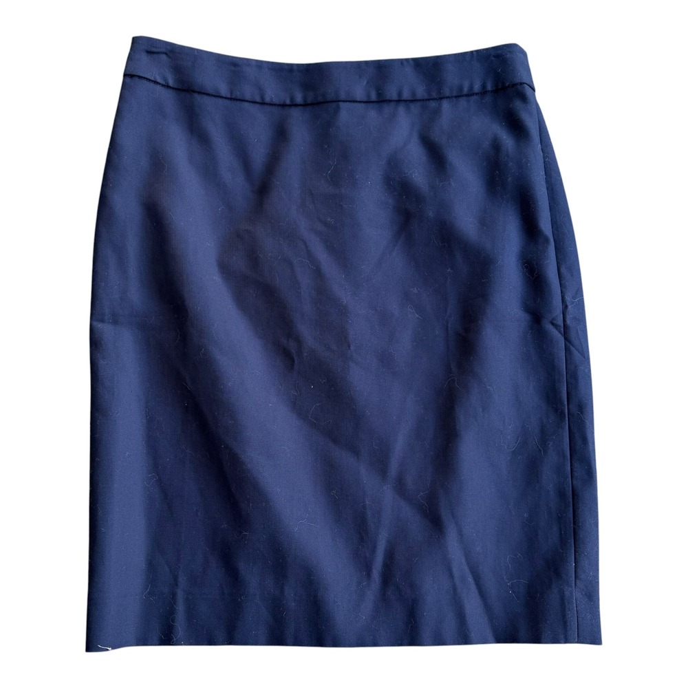 J.CREW FACTORY‎ Pencil Skirt Navy Blue Cotton Lined Women's Size 6 NEW Career